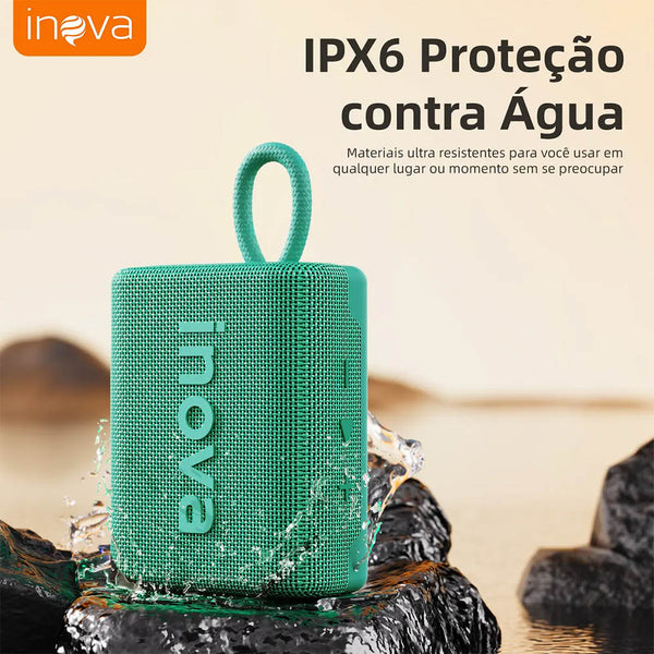 Caixa de Som Portátil Bluetooth Inova Go 3 Bluetoth, USB, Cartão de Memória, Verde - RAD12417