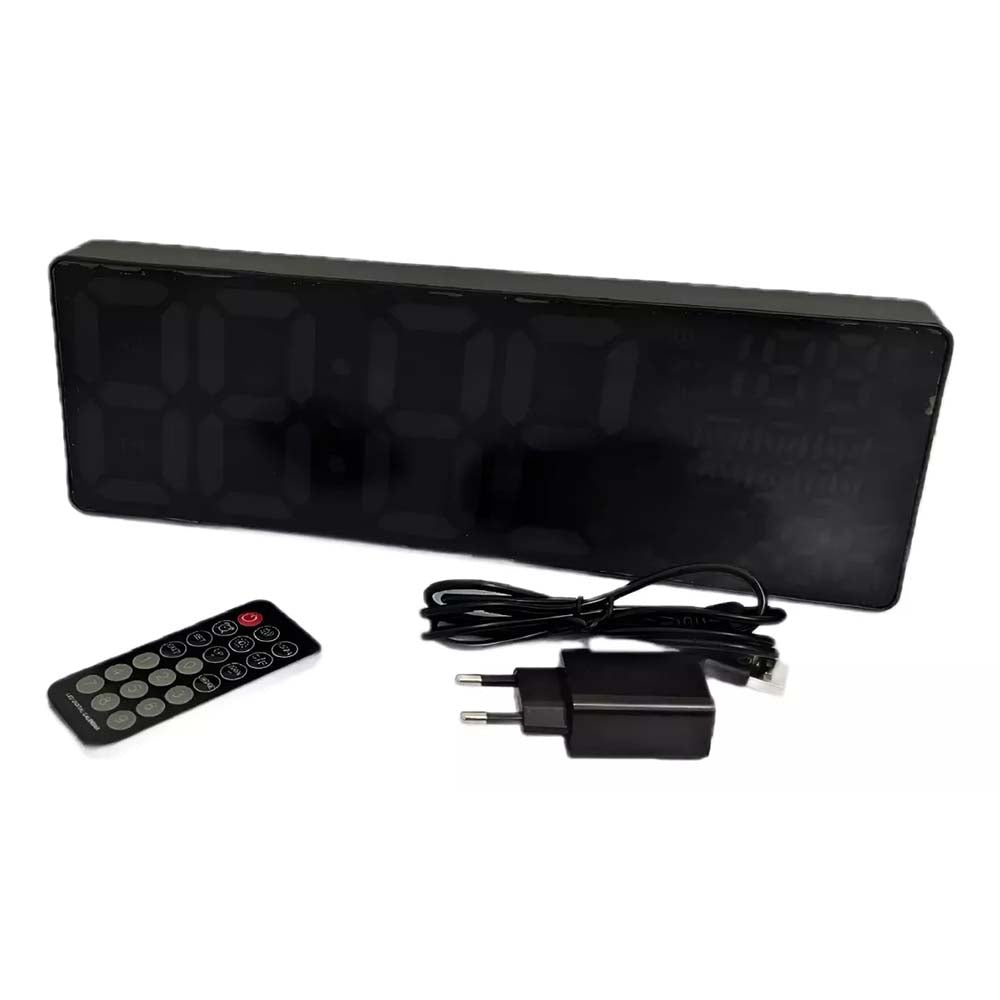Relogio De Parede Led Digital Lelong C/ Controle Remoto - LE-2170