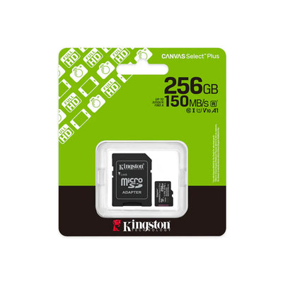 Cartão De Memória 256gb Micro Sd Card Kingston Canvas Select Plus Cl 10 - SDCS3/256GB