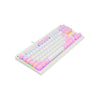 Teclado Gamer Mecânico Redragon Dark Avenger Rainbow RGB Branco e Rosa - K568WP-R (PT-BROWN)