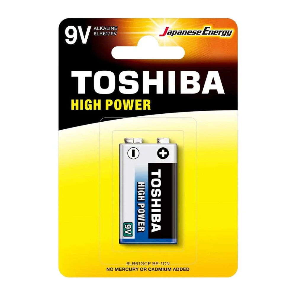Bateria 9v Alcalina Toshiba C/1 Bateria 6LR61GCP