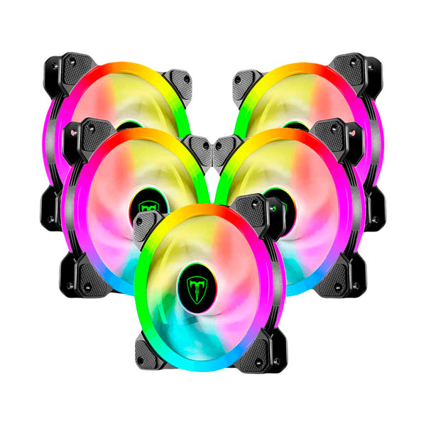 Kit c/ 5 Cooler Fan para Gabinete T-Dagger RGB 120mm - T-TGF515