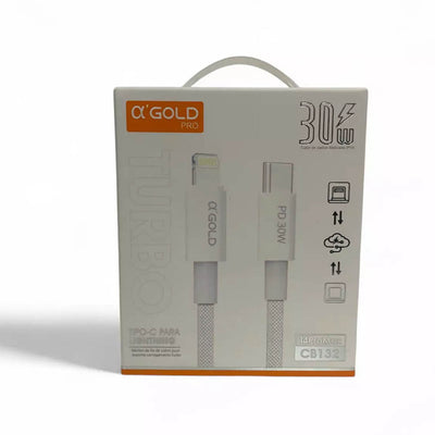 Cabo de Dados USB Tipo C p/ Lightning (Iphone) aGold Pro 30W - CB132