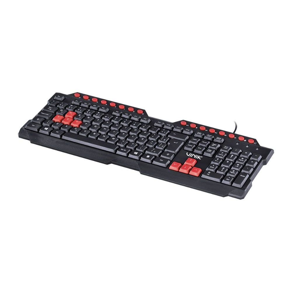 Teclado Gamer Vinik Vx Gaming Dragon V2 Abnt2 Preto com Vermelho - Gt100