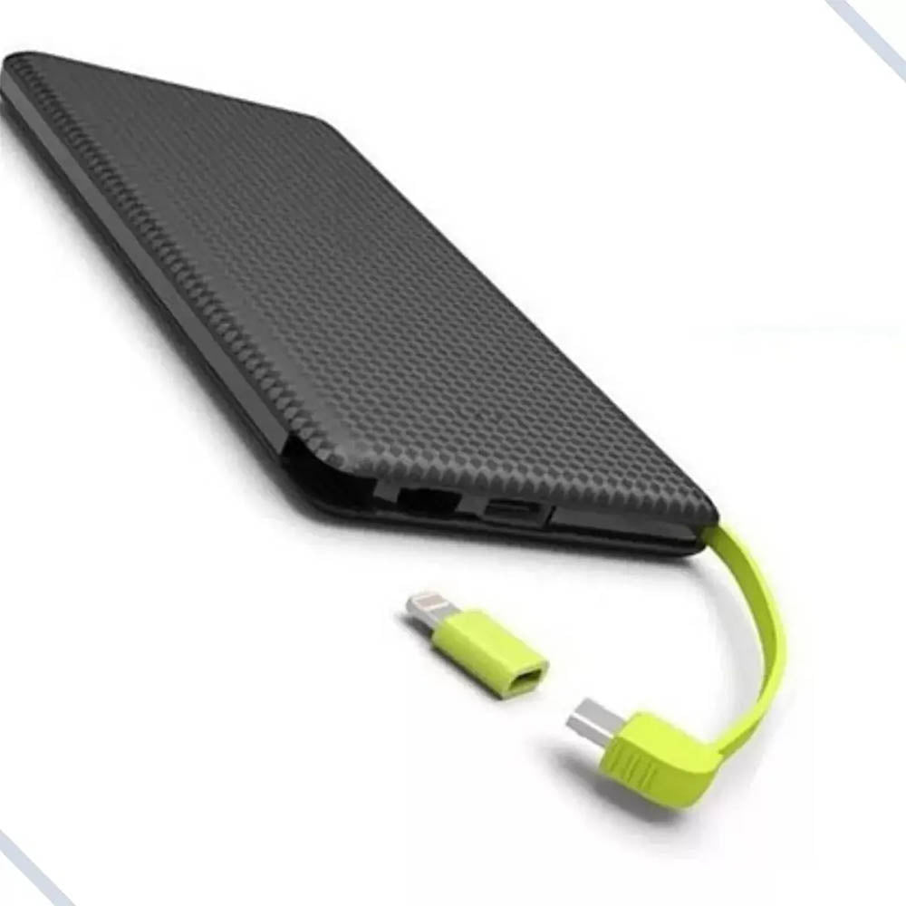 Carregador Portátil Power Bank Espada 5000Mah Multiconexões Preto - PN-952E