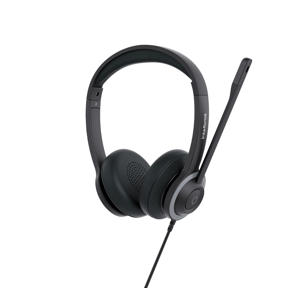 Headset intelbras WHS 70 Duo C/ Controle de Volume Usb Preto - 4010017