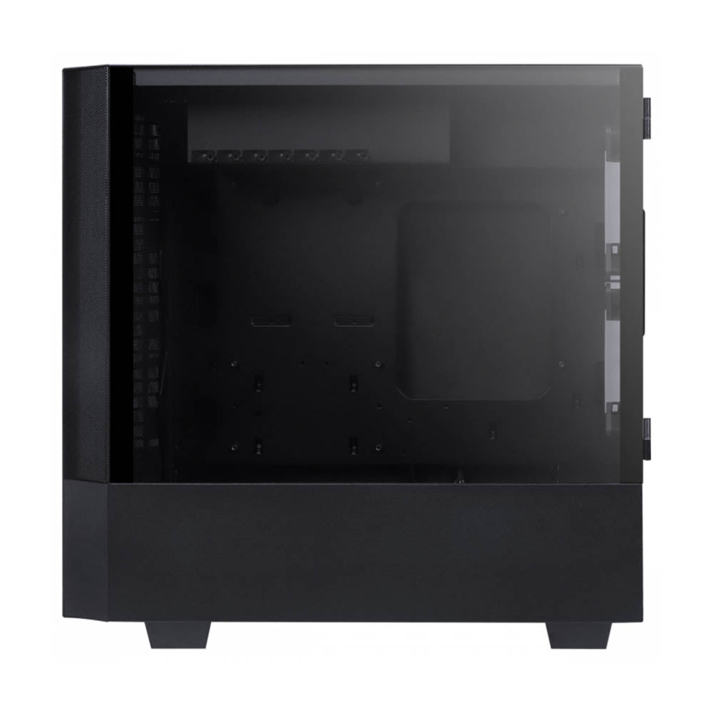 Gabinete Gamer PCYes Mid Tower Gravity Preto Com Lateral Invertida em Vidro Temperado C/ 2 Fans RGB - GRPTRGB1FV