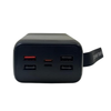 Carregador Portátil Power Bank AGold 50000Mah Turbo PD 22.5W Usb Tipo C e Lighting Preto - BTE-61
