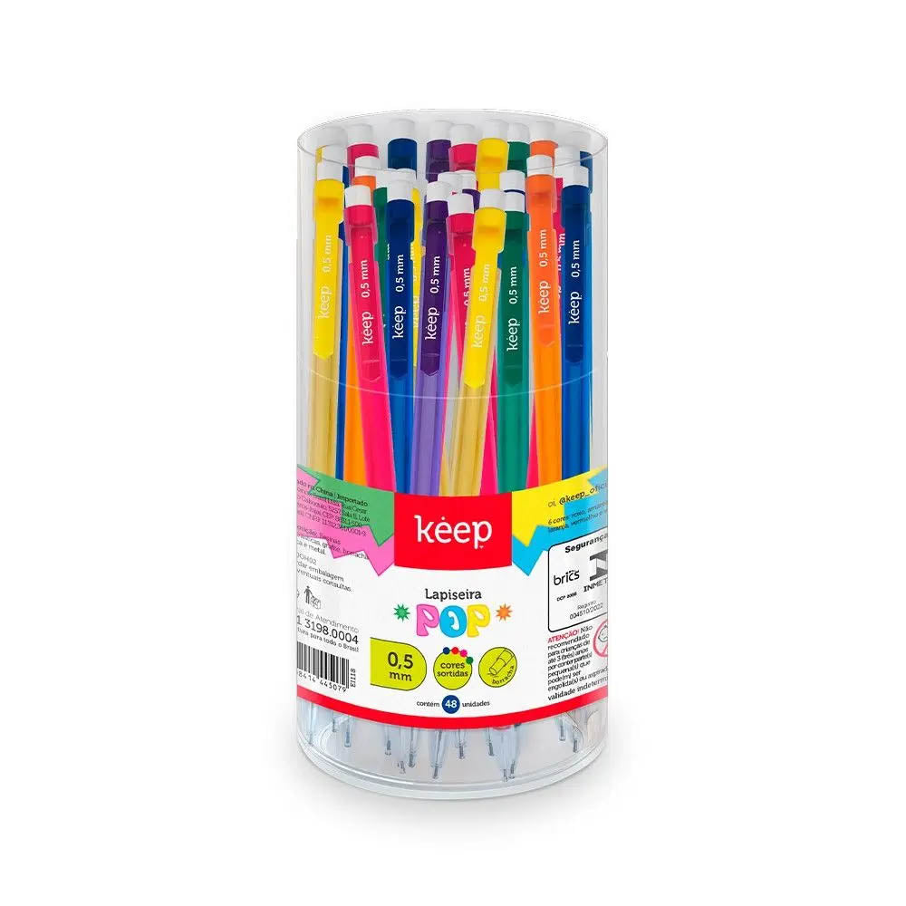 Lapiseira Pop Keep 0,5mm Multi Cores - EI118