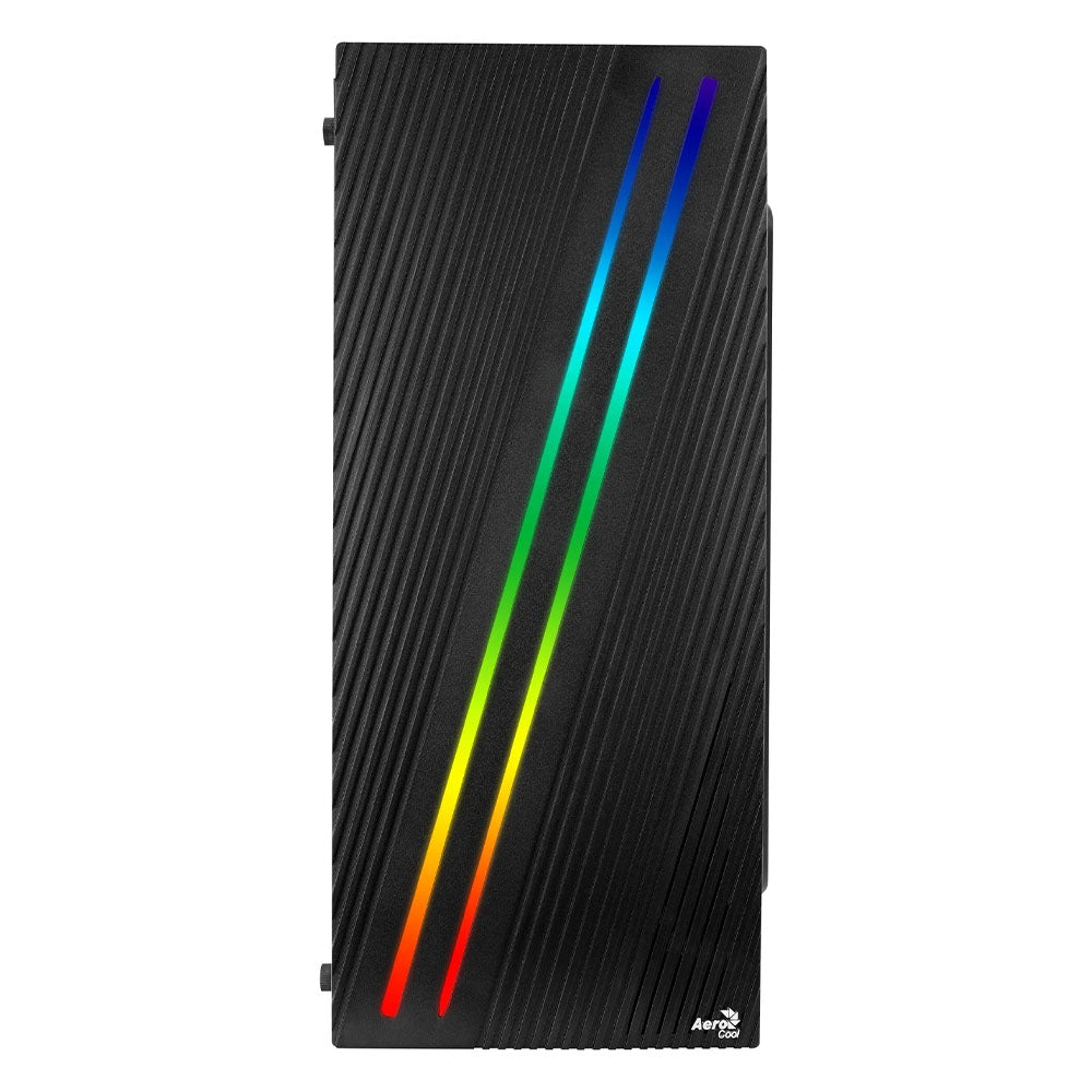 Gabinete Gamer Aerocool Mid Tower Rgb Streak V1 Preto Com Lateral em Acrílico - 78121