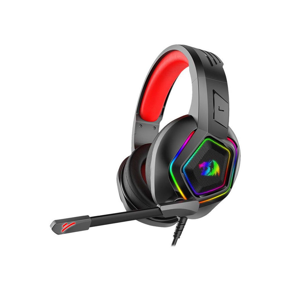 Headset Gamer Redragon Medea RGB Preto e Vermelho - H280