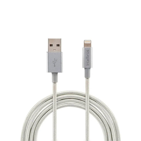 Cabo Usb-A Macho P/ Lightning Macho 1,5mt Intelbras em Nylon Branco 15NB - 4830061