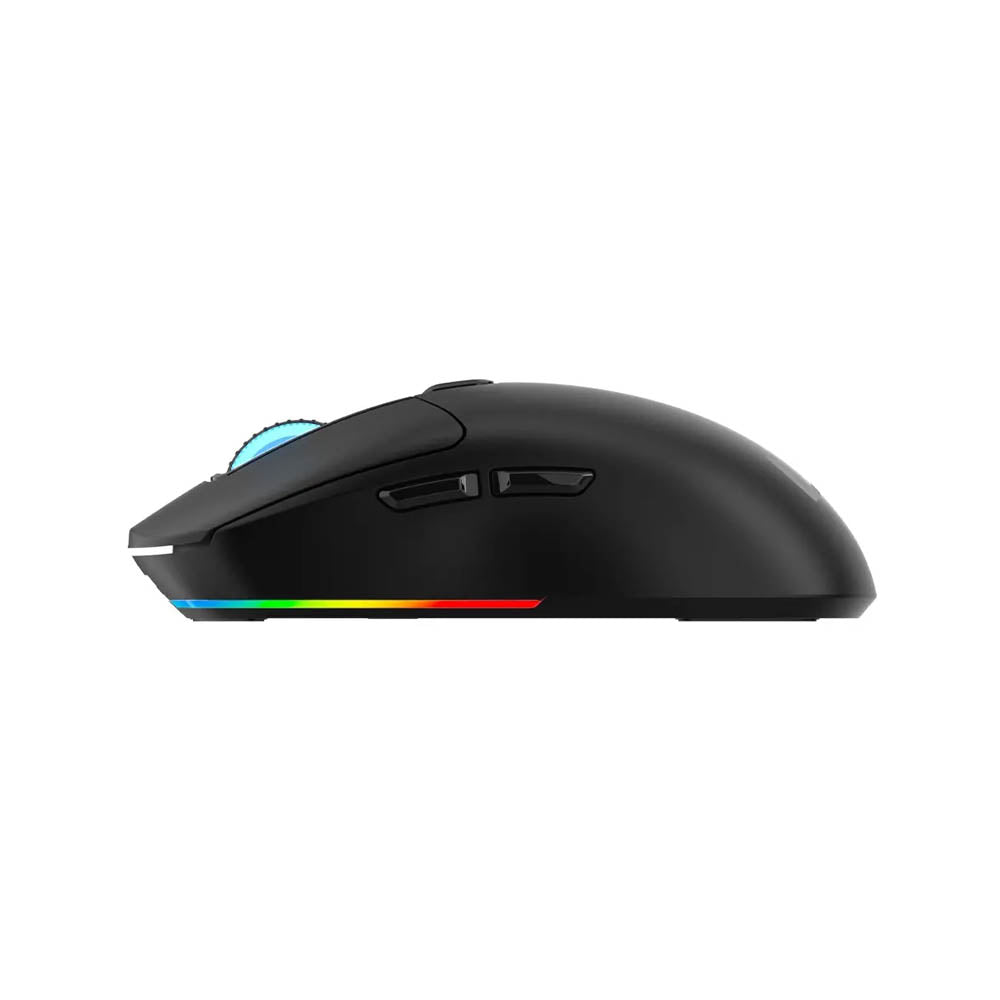 Mouse Gamer Sem Fio Recarregável C/ Base Warrior Magnus 6 Botoes 10000dpi Preto - MO421