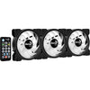 Kit 3 Coolers Fan para Gabinete Saturn 12 Pro ARGB C/ Controladora e Controle Remoto Aerocool - 73853
