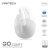 Mouse Sem Fio Ergonomico Fantech Go Comfy Silent 1600Dpi Ajustável 7 Botões Branco - W195R