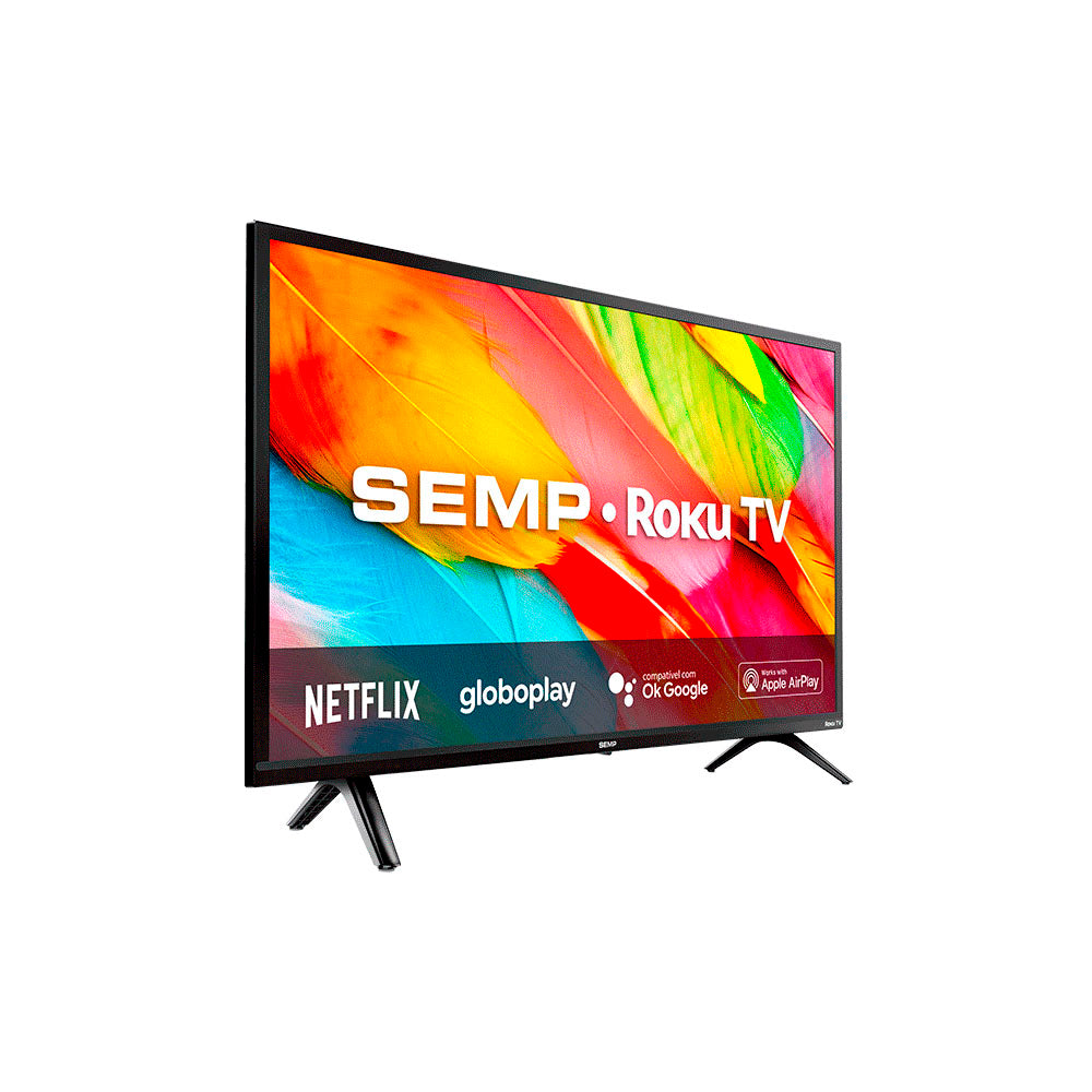 Smart TV Led Semp 32" HD Wi-fi USB HDMI Roku TV Bivolt Preta - 32R6500