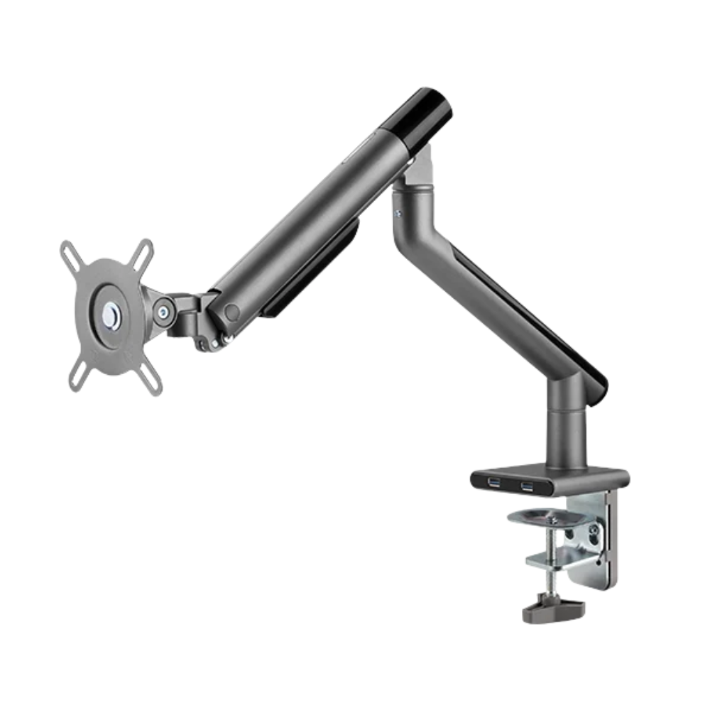 Suporte de Mesa Articulado p/ Monitor 17" a 32" C/ Mola Mecânica  e C/ Entrada Usb 3.0 PCYes Cinza - SM-049C