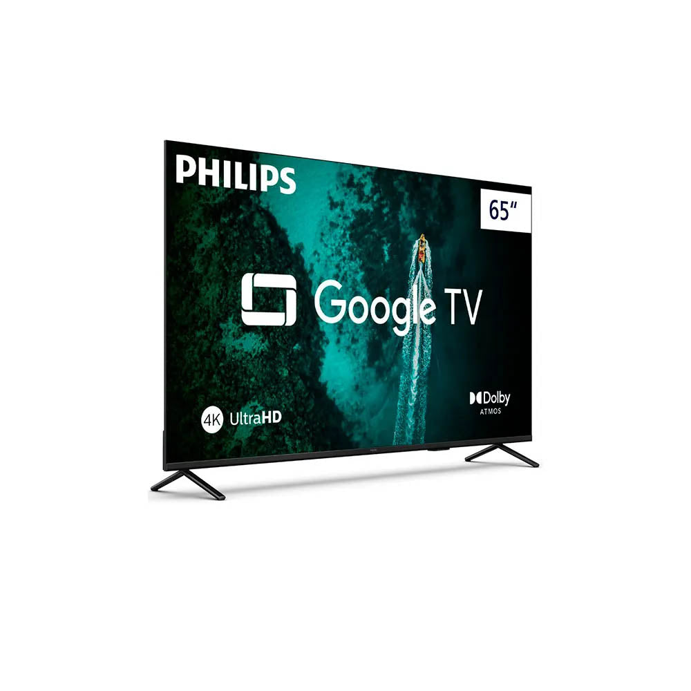 Smart TV Led Philips 65" UHD 4K Wi-fi Bluetooth USB HDMI Google TV Sem Bordas - 65PUG7419