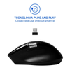 Mouse Sem Fio Ergonomico Multimode Smart Scroll Multi MS2000 3000dpi Preto - MO406