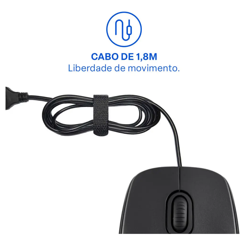 Mouse Usb Multilaser Preto - MO386
