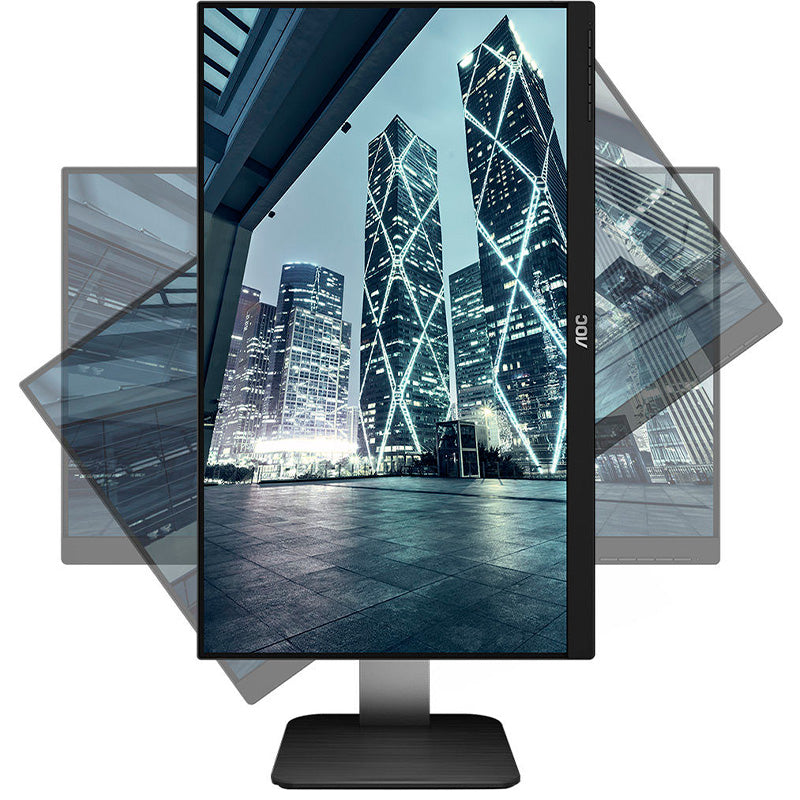 Monitor Corporativo Led 23.8 Pols Aoc 24p1u Hdmi Vga - Ajuste De Altura E Rotacao