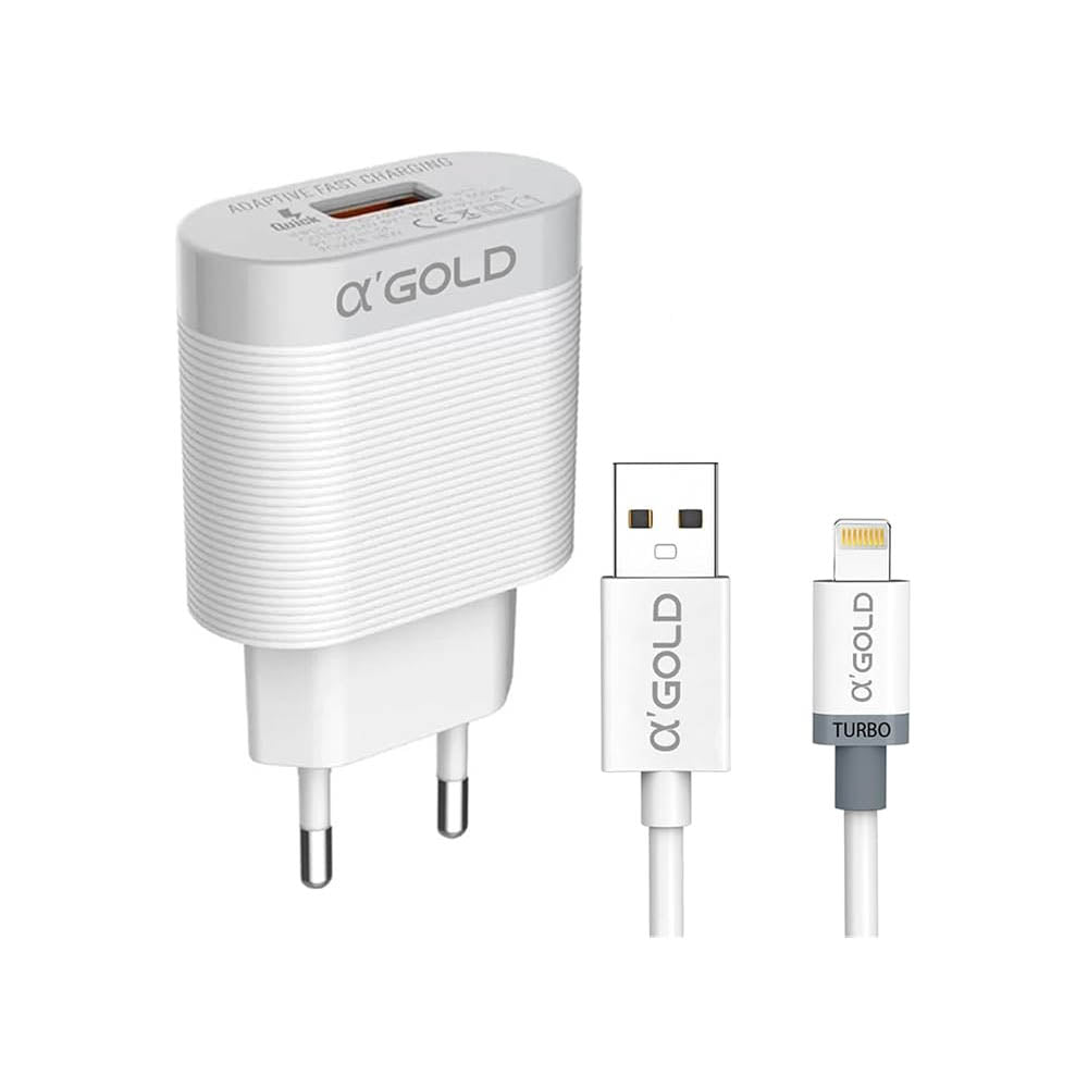 Carregador De Parede aGold Pro Usb Lightning (Iphone) Turbo 30W 6.1A - CA39-2 / IOS