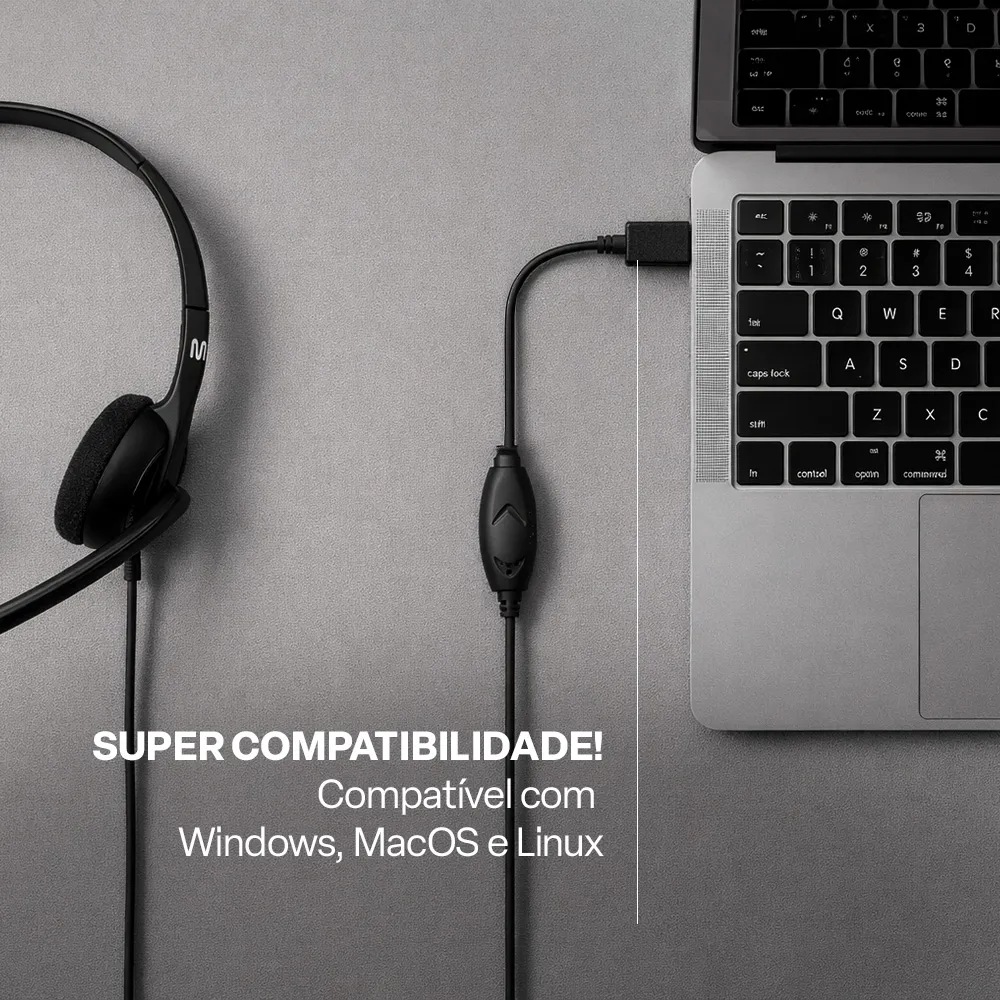 Headset Usb / P3 Multi HF250 Preto - PH467