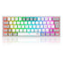 Teclado Gamer Mecanico Redragon Fizz RGB Branco Cinza Switch Azul - K617-RGB-W