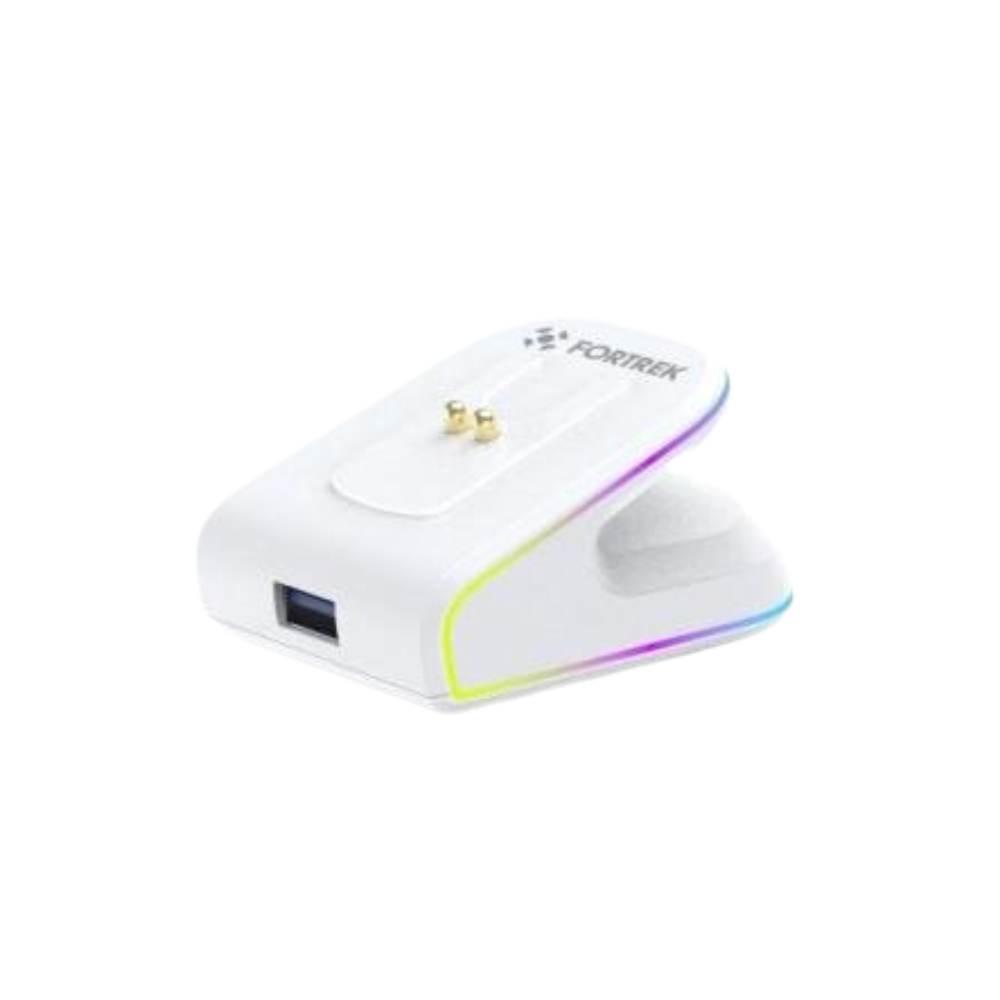 Mouse Sem Fio Com Dock de Carregamento Magnético Fortrek Branco - 86964