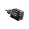 Carregador de Viagem C/ Saída USB-C e USB-A Essager Preto 20W - ECTAC-HMB01-P