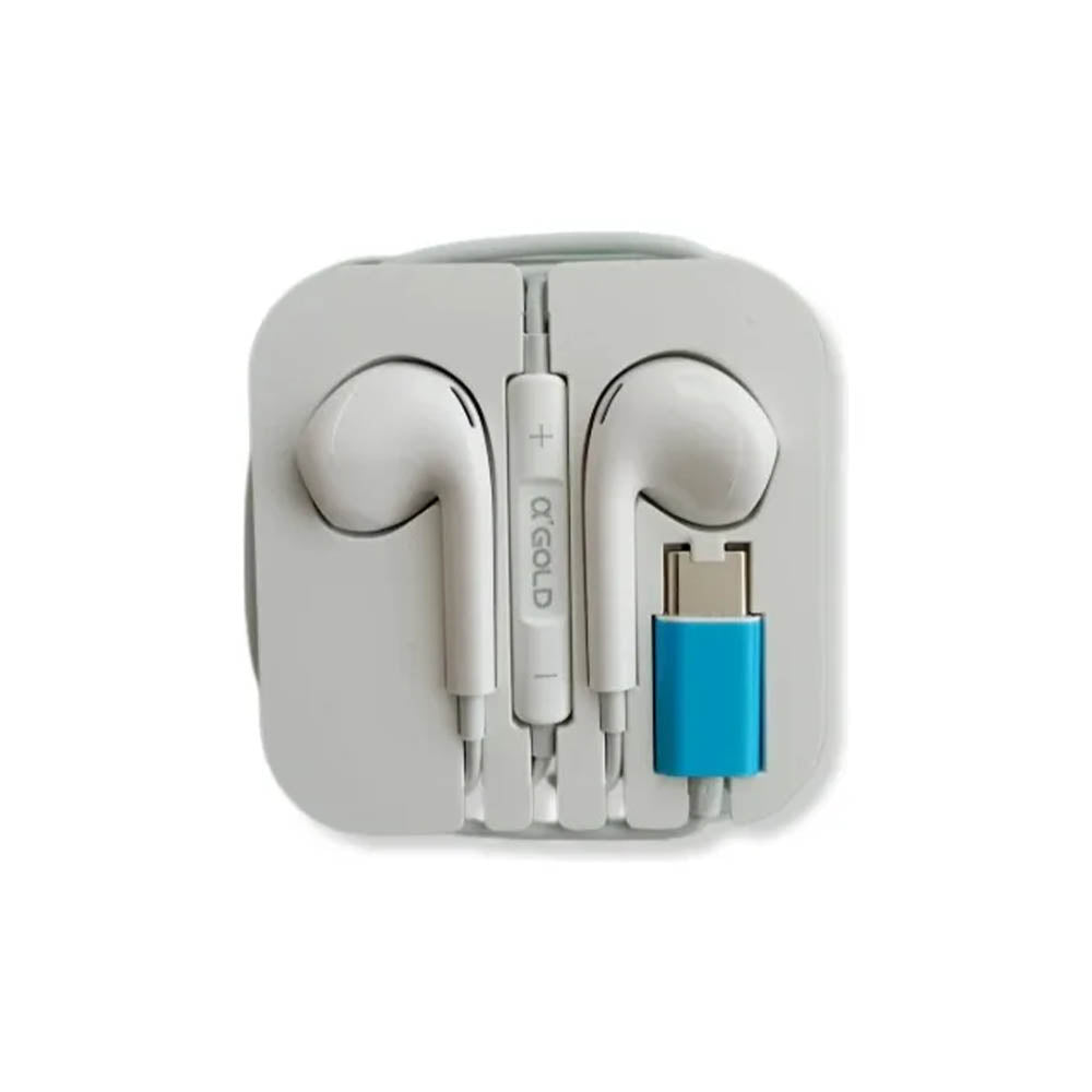 Fone De Ouvido USB Tipo C aGold Branco - FN-A77L