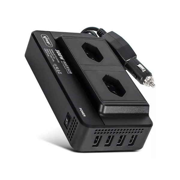Conversor Inversor de Tensão Veicular 300w 12v/110V C/ 4 Portas Usb Knup - KP-TC13