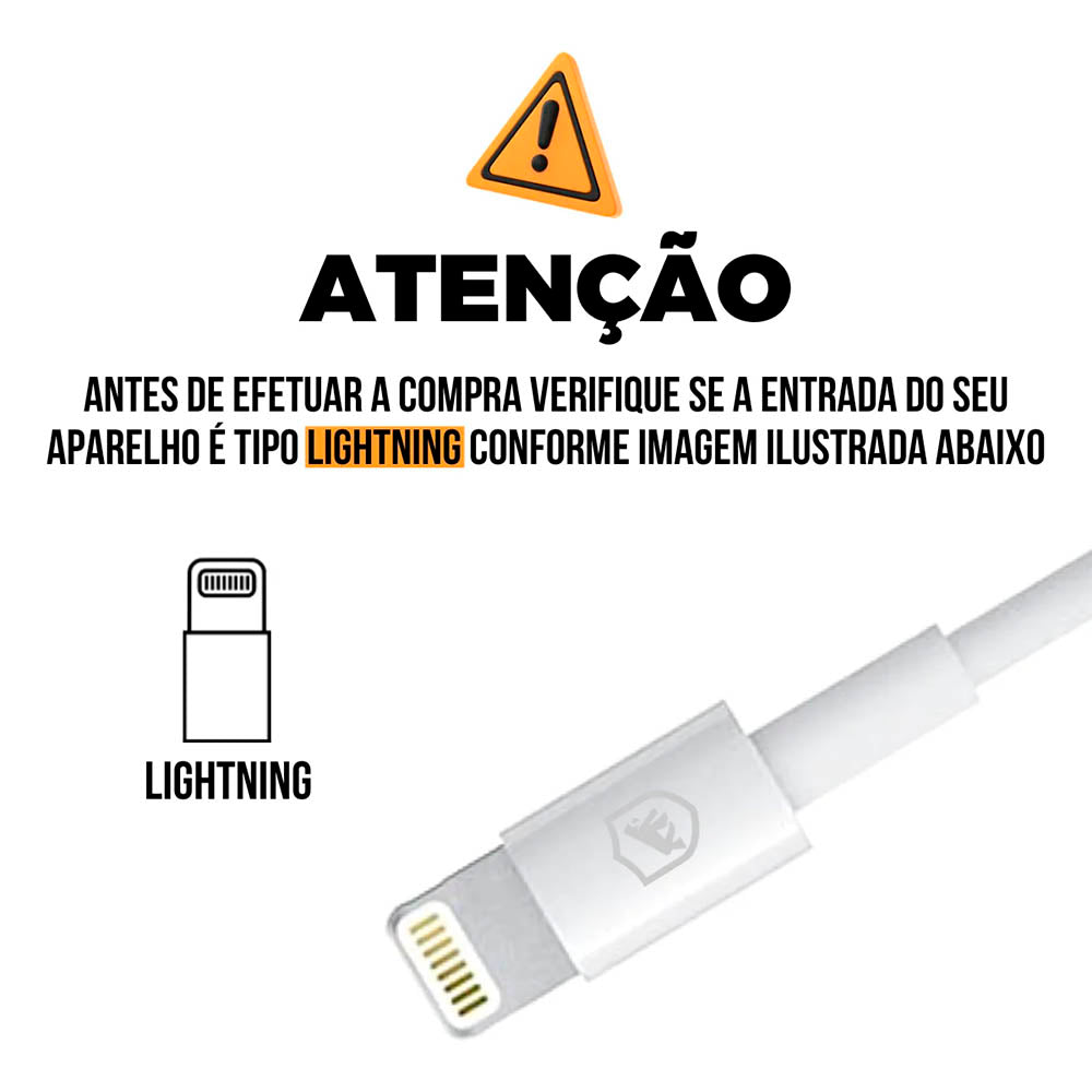 Cabo de Dados USB P/ Lightning Iphone 1m GShield Ecoo - GS-5808