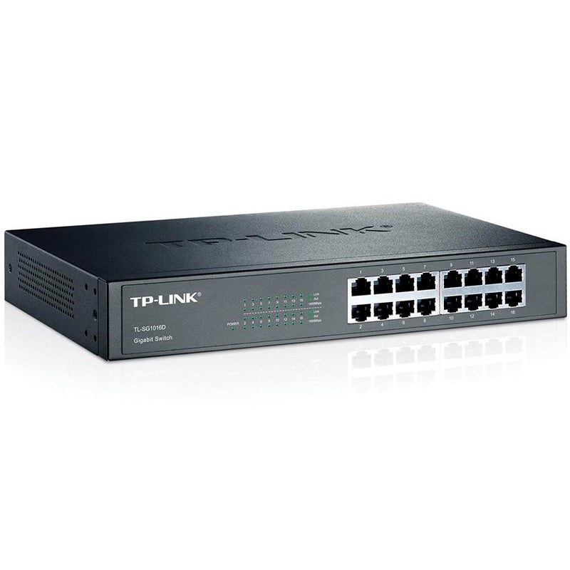 Switch 16 Portas Gigabit 10/100/1000 Mbps Tp-Link - Tl-Sg1016d