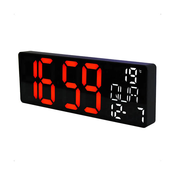 Relogio De Parede 32cm Led Digital Hora Calendário Temperatura Controle Remoto Oasis - OIH-6211