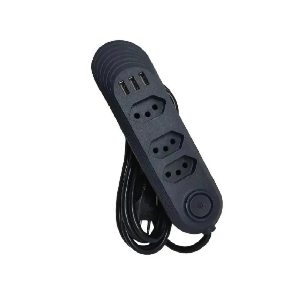 Filtro de Linha 3 Tomadas 10a Leon C/ 3 Usb 5m - PX-N03U-5M