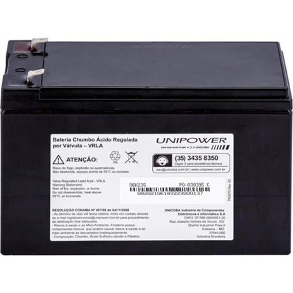 Bateria Selada 12V 9A VRLA UNIPOWER - UP1290