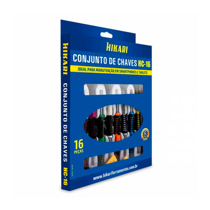 Jogo de Chaves Com 16 Pecas Para Smartphones e Tablets HC-16 - 35579