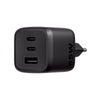 Carregador De Parede com 2 Saídas Usb Tipo C + 1 Saída USB-A 65W Turbo Intelbras EC 21 Preto - 4820190