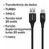 Cabo de Dados USB Tipo C 1m 20w aGold - CB78-3