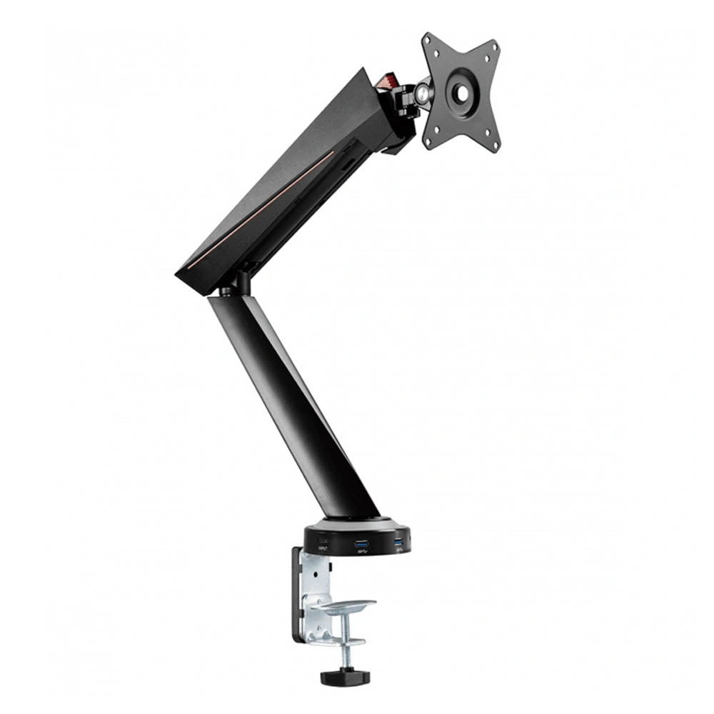 Suporte de Mesa Fixo para Monitor Gamer 17" a 32" Articulado C/ Pistão a Gás e Hub USB PCYes Preto - PSGAM1732