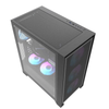 Gabinete Gamer Darkflash Mid Tower Atx DRX70 Mesh  Preto Com Lateral  em Vidro Temperado ARGB - DRX70 Mesh Black