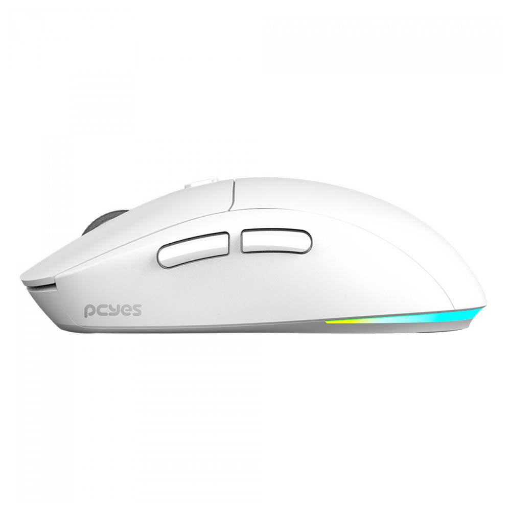 Mouse Gamer Sem Fio PCYes Basaran White Ghost 6 Botões 10000dpi RGB Branco - PMGBRSTWG