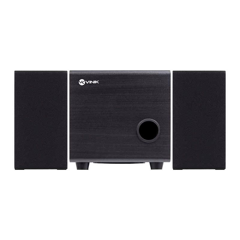 Caixa De Som 2.1 Vinik Satelite em Madeira C/ Subwoffer 16W USB P2 Preta - CXTU16W