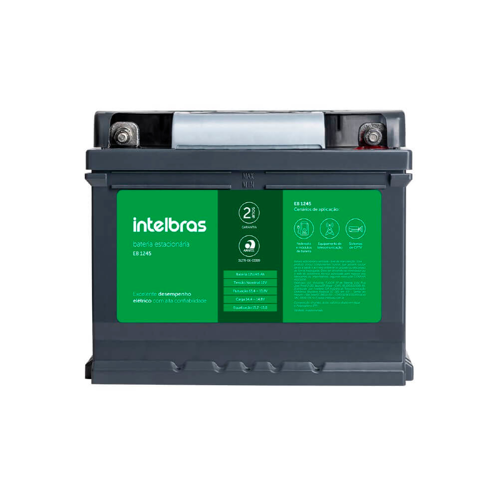 Bateria Estacionária 12v 45ah Intelbras EB 1245 - 4860006 Truedata