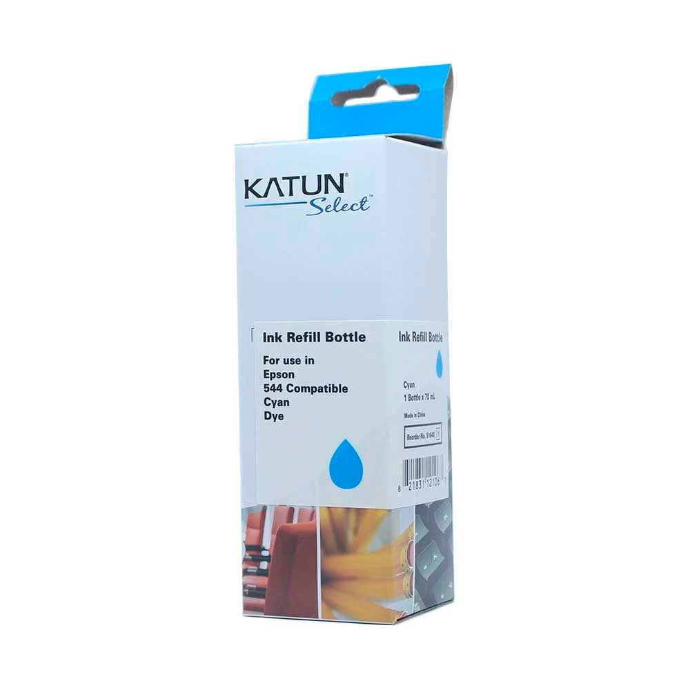 Refil De Tinta Katun P/ Impressoras Epson T544220 70ml - Ciano - P/ L3110 L3210 L3150 L3250 L5190 L5290 L5590 Truedata