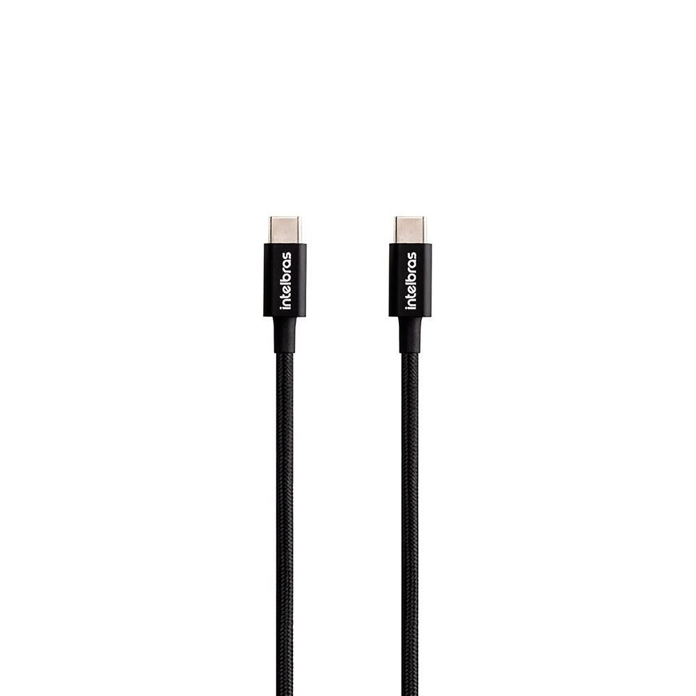 Cabo Usb Tipo C Macho / Macho 1,5mt Intelbras em Nylon Preto 15NP - 4830080