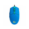 Mouse Gamer Logitech G203 LightSync 6 Botões 8000dpi Azul C/ Rgb - 910-005795
