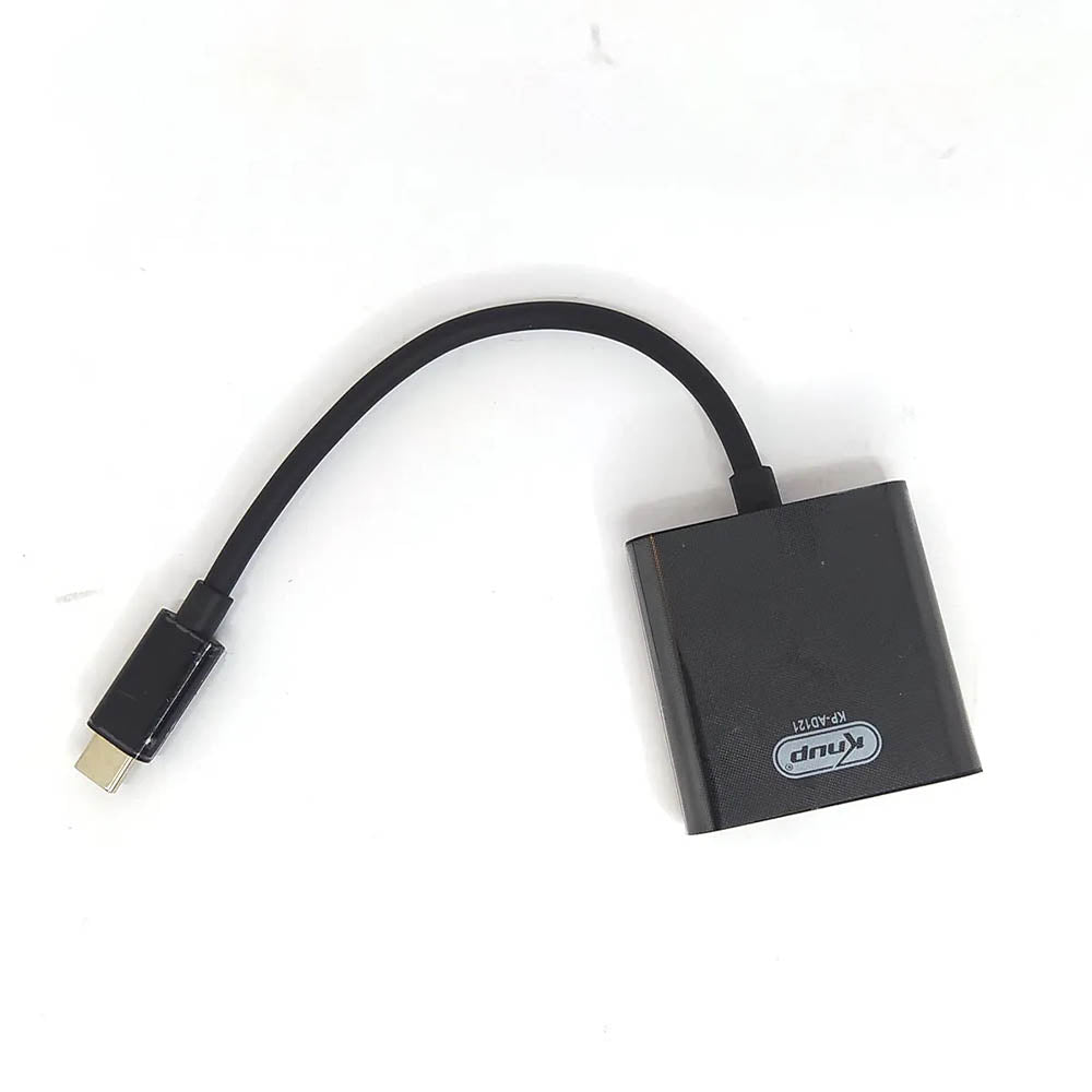 Adaptador Conversor USB Tipo C Macho Para Vga Fêmea Knup - KP-AD121