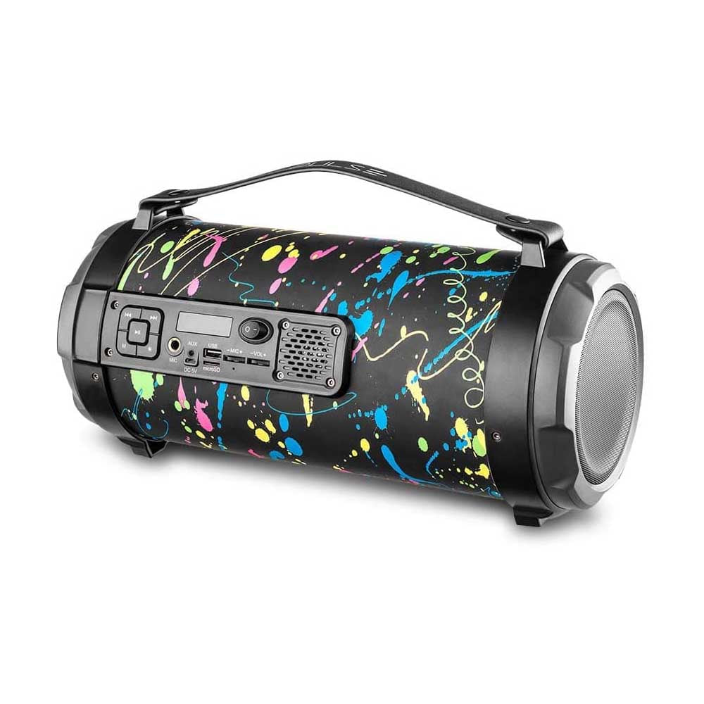 Caixa De Som Portátil Pulse Bazooka Paint Blast II 120w Bluetooth FM/AUX/SD/USB/P10 - SP362